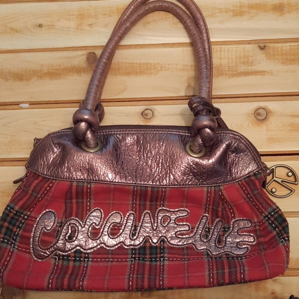 RED PLAID COCUNELLE  Shoulder HANDBAG
